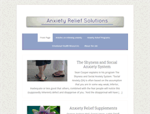 Tablet Screenshot of anxietyreliefsolutions.com